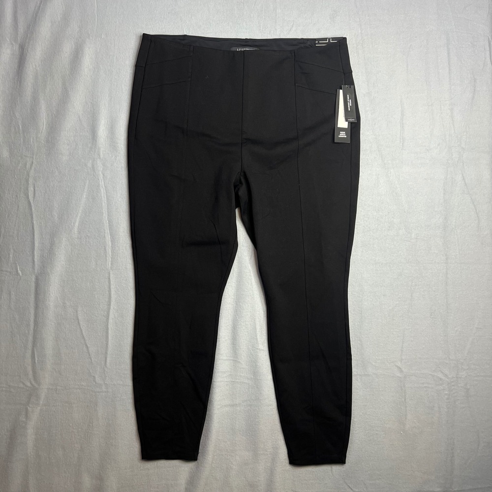 Liverpool Reese Seamed Ankle Legging Plus Size 22W Black Pull On‎ Comfort NWT